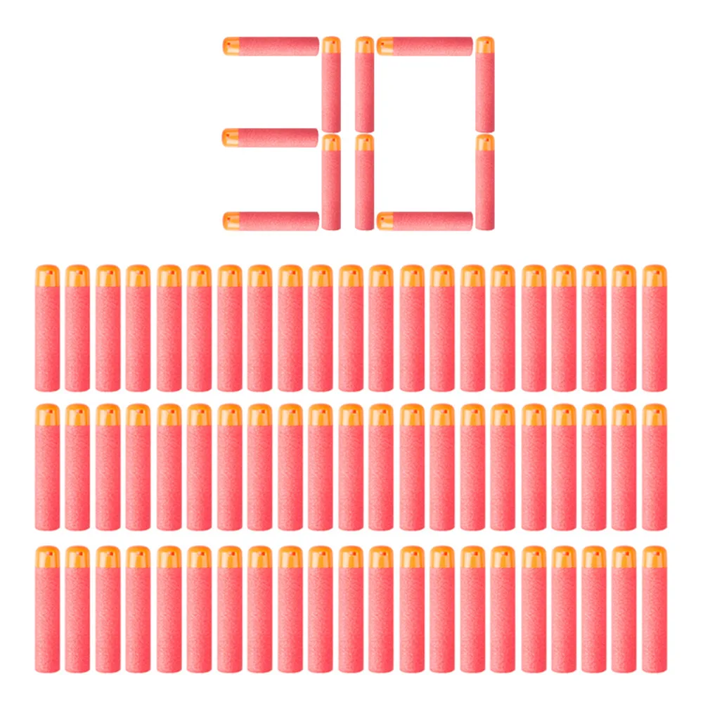 30pcs 30 шт мега для Nerf 9,5 см красная снайперская винтовка дротики пули Мега пена заправка дротиков большое отверстие головы пули для N-Strike мега серии - Цвет: 30pcs