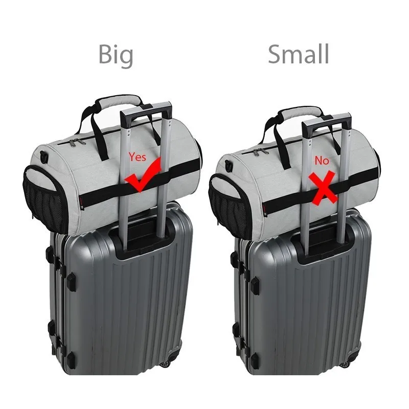 Outdoor Waterproof Men Gym Bags Dry And Wet Separation Large Capacity Cylinder Sports Bag Shoulder Yoga Travel Handbag | Спорт и