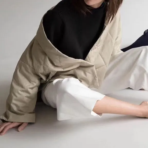 

Women Parkas 2020 New Diamond Cotton Jacket Short Front and Long Back Long Profile Jacket Women