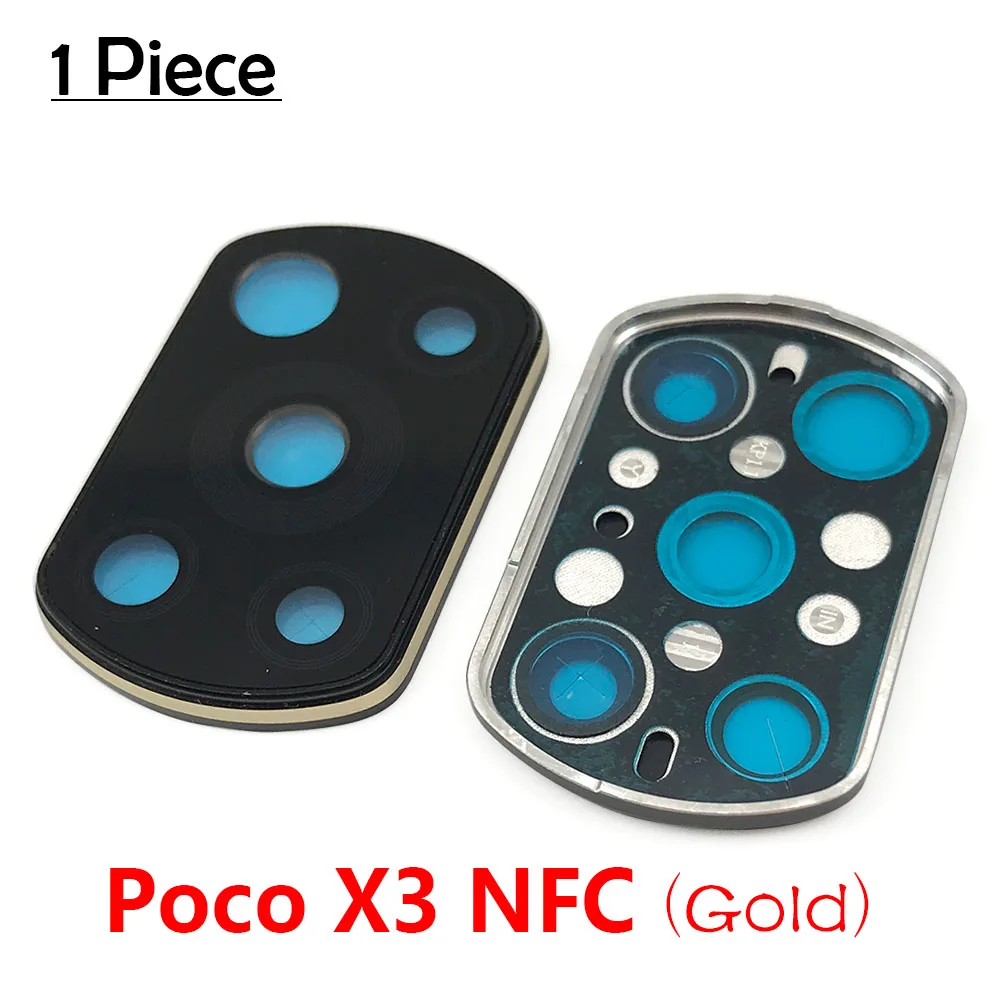 Back Rear Camera Glass Lens Circle Cover With Adhensive +Frame For Xiaomi Pocophone F1 F3 X3 NFC / Poco | Мобильные телефоны и