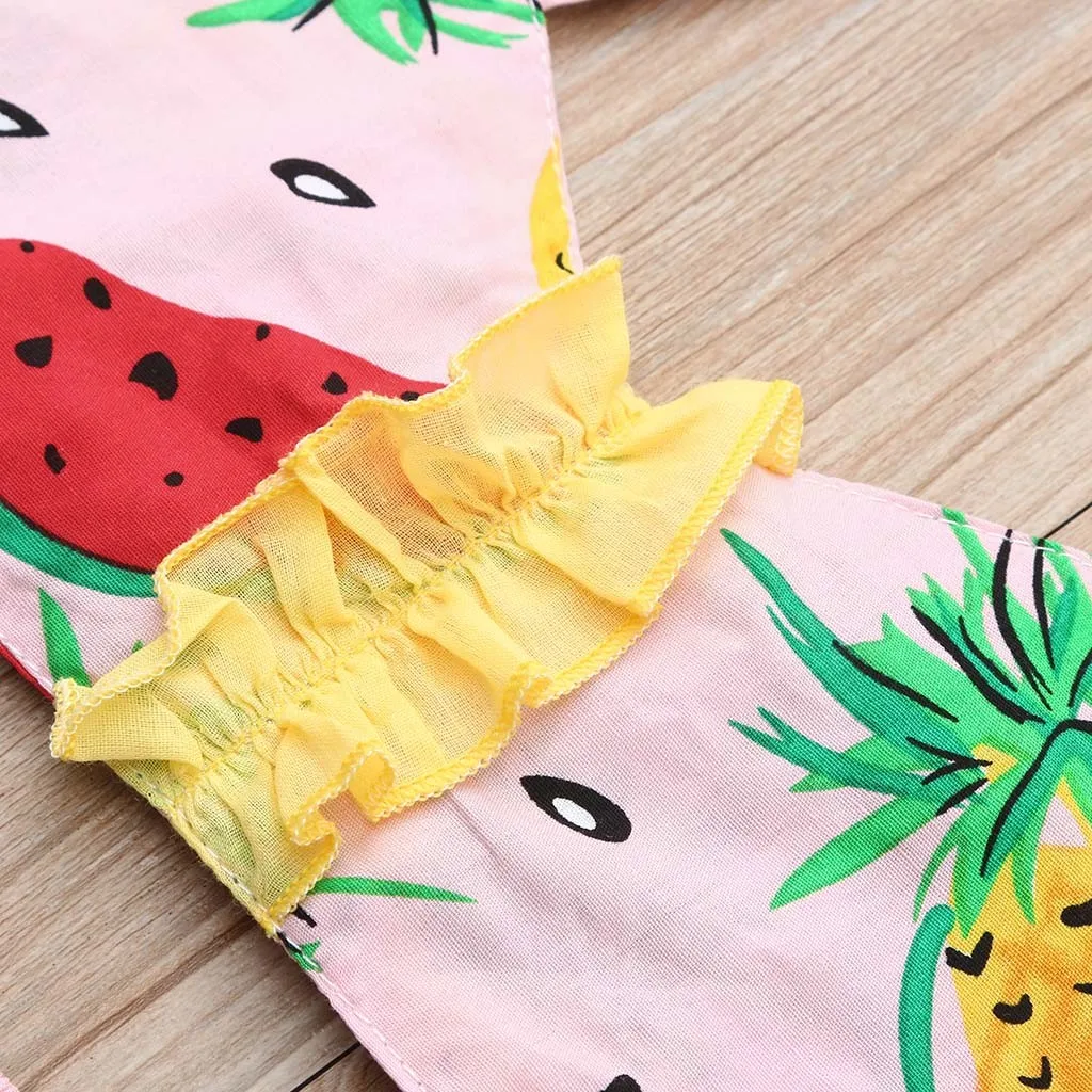 Купальник с принтом фруктов костюм танкини для девочек модель 2020 года Детская