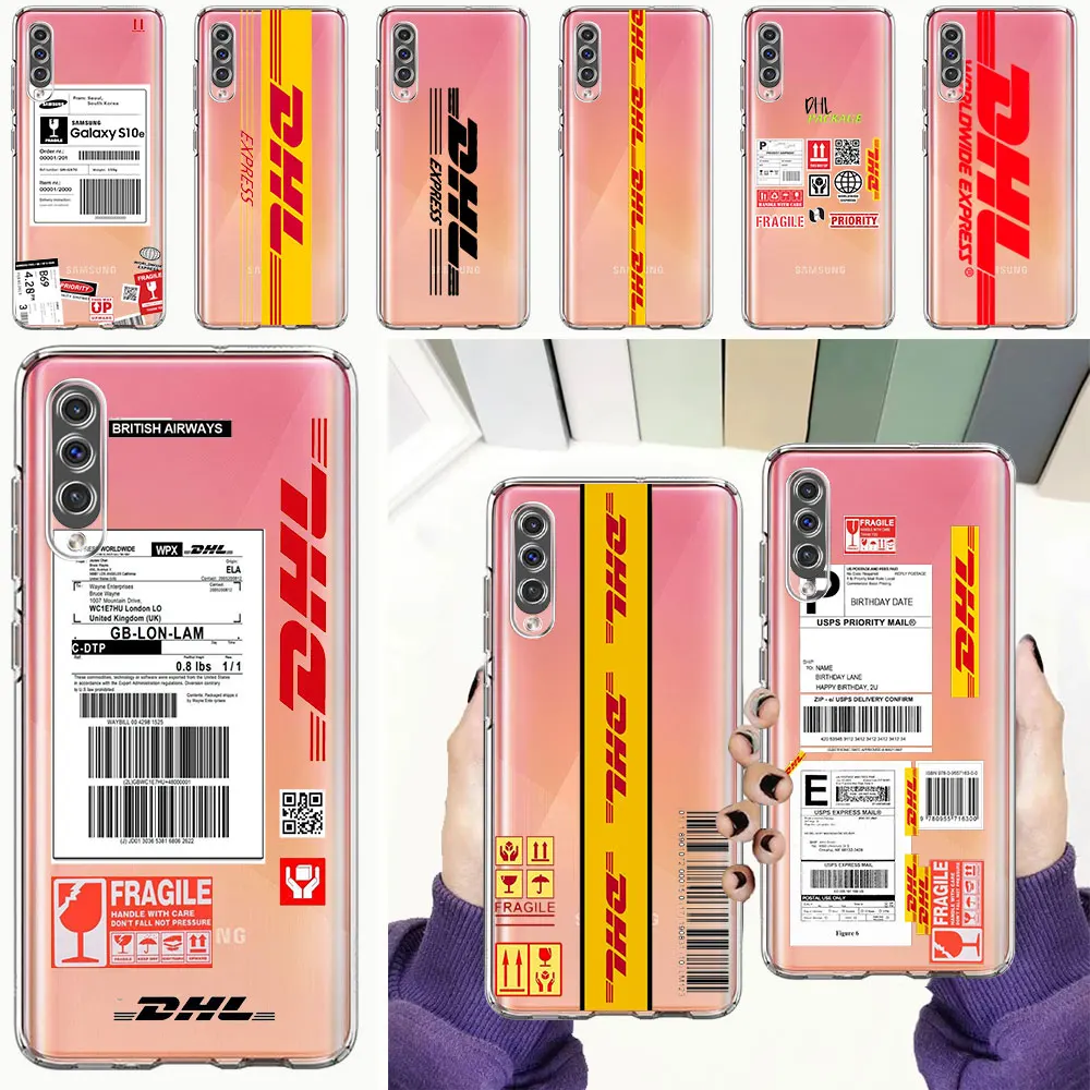 

DHL Express Art Phone Case For Samsung Galaxy A12 A32 A52 A50 A70 A10 A10S A20 A20S A30 A40 A72 4G Transparent Soft Shell Coque