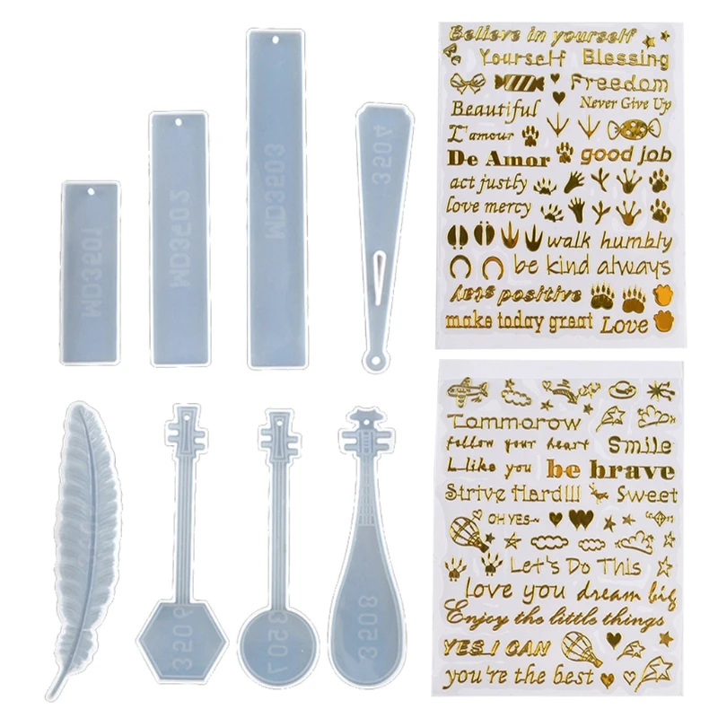 

10 шт., силиконовая Закладка-молд «сделай сам»