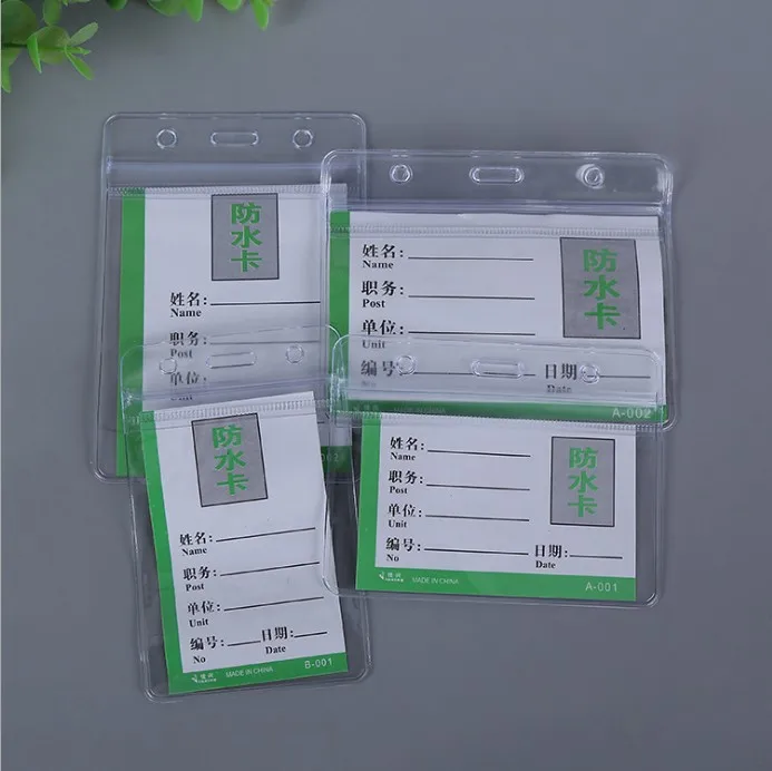 

1pc PVC Waterproof Transparent ID Soft Bus Card Student ID Card Holder Work Card Holder Home Office Storage Bag Supplies