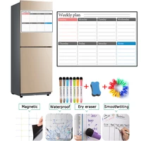 magnetic weekly monthly planner calendar dry erase whiteboard markers a3 size fridge message drawing memo magnet moterm stickers