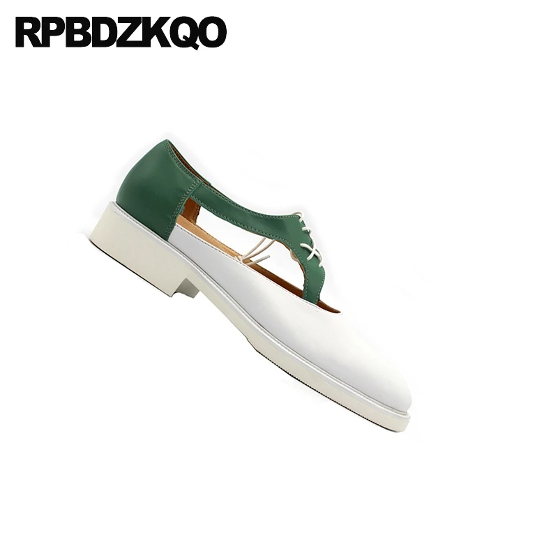 Туфли-оксфорды мужские из натуральной кожи дышащие с вырезами на резиновой