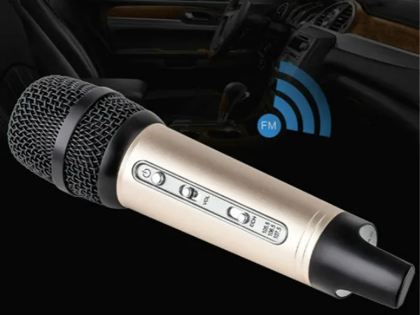 Cuckoo C200 Мини-Автомобильный микрофон FM беспроводной Bluetooth сотовый телефон sing it K полный микрофон Shen Mai совместимый мобильный компьютер - Цвет: gold