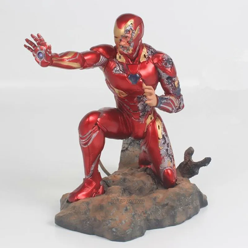 Hasbro Мстители с супергероем Железный человек MK50 битва повреждения Ver статуя смолы