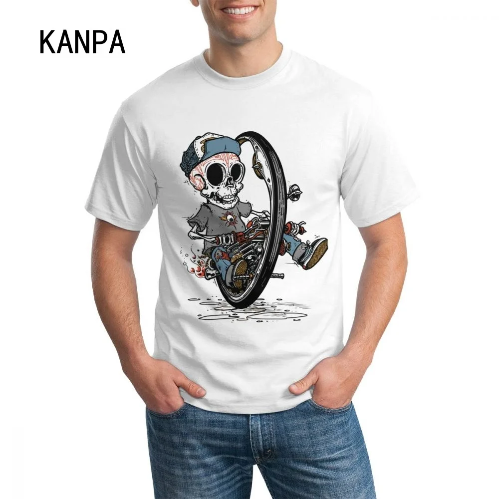 

Funny Skull Riding Tires Tshirt Men's High Quality T-shirt New Design Street Style Printed Men T Shirts O-neck Sweatshirts