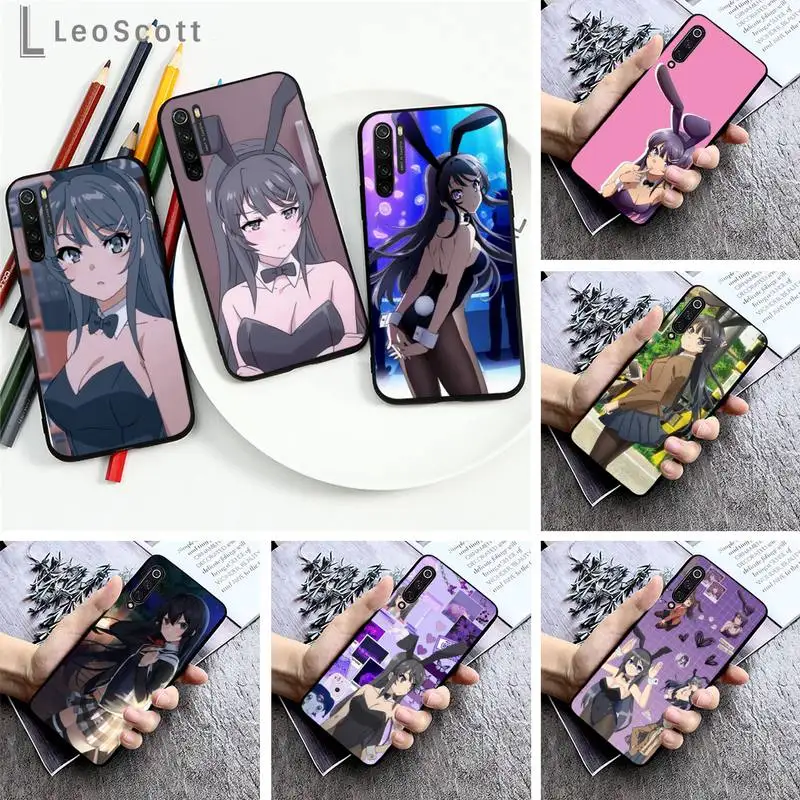

Mai Sakurajima anime girl Phone Case For Xiaomi Redmi note 7 8 9 pro 8T 9S Mi Note 10 Lite pro