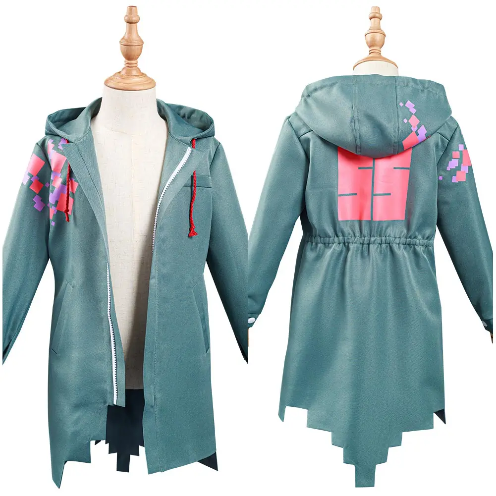 

Anime Danganronpa Nagito Komaeda Cosplay Jacket Children Army Green Coat Kids Costume