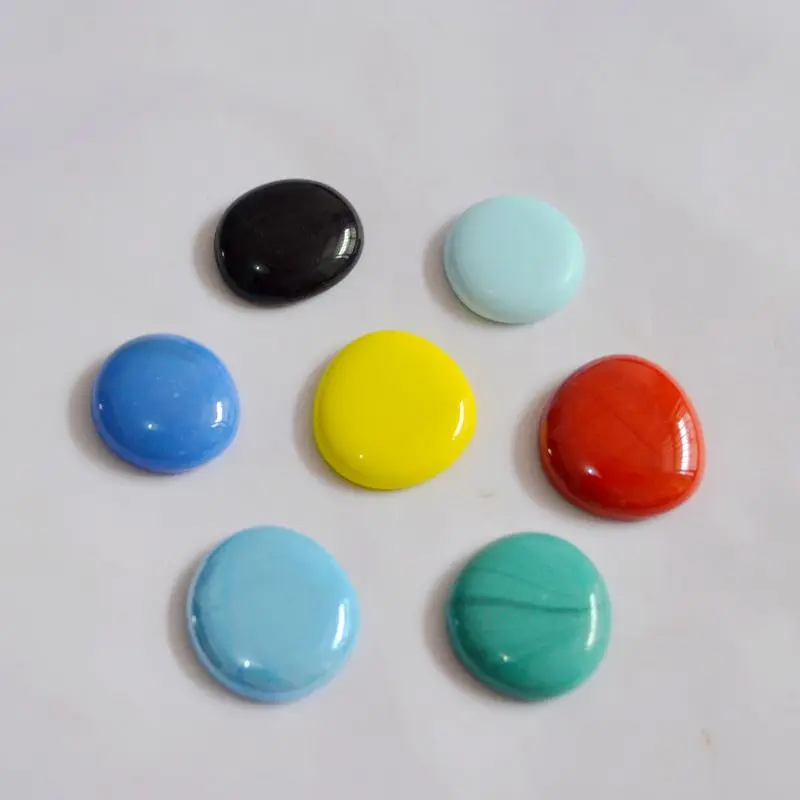 

1000g Flat Bead Pebble Glass Stone Home Decoration Pat Music Parent-child Machine Beads