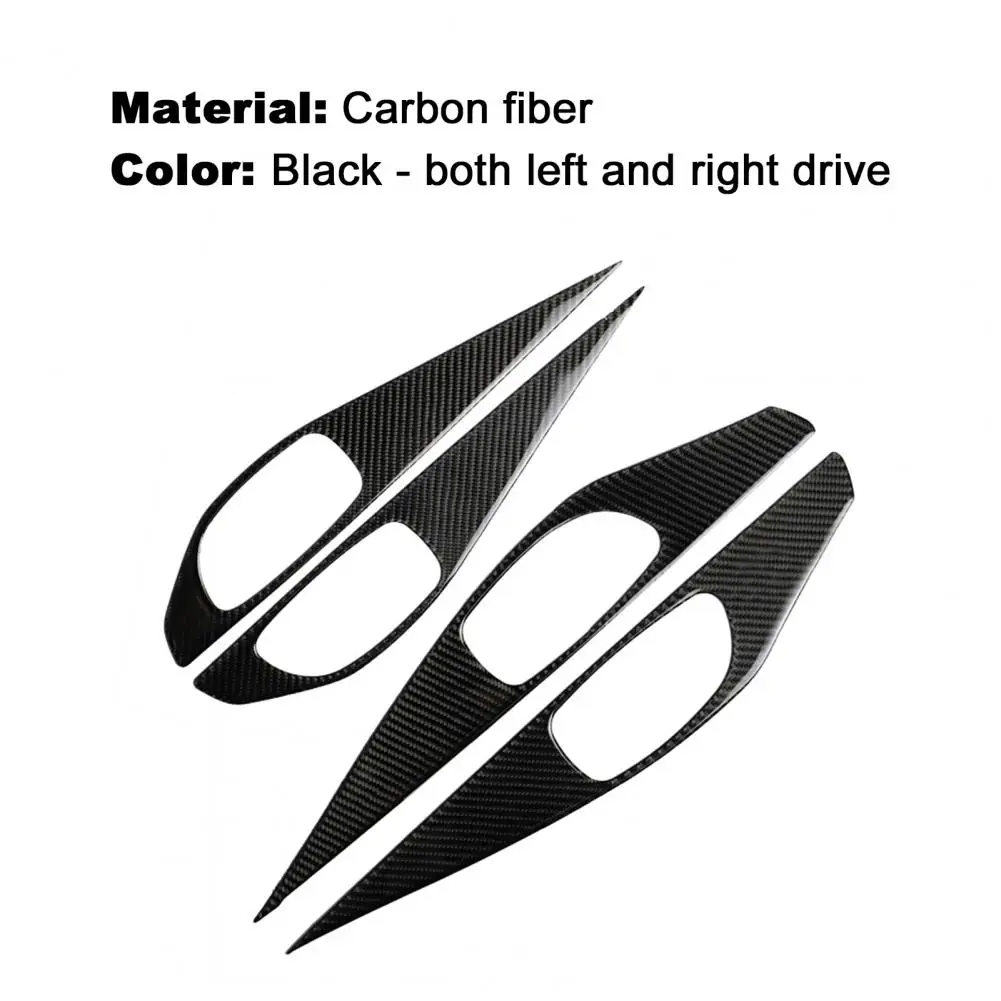 

4Pcs Carbon Fiber Car Door Inner Handle Panel Interior Cover Trim Auto Decal for Infiniti Q50 2014 2015 2016 2017 2018 2019 2020