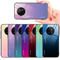 gradient painted tempered glass phone case for huawei mate 40 30 20 p30 p40 lite e p20 pro nova 5t p smart 2019 2020 2021 cover