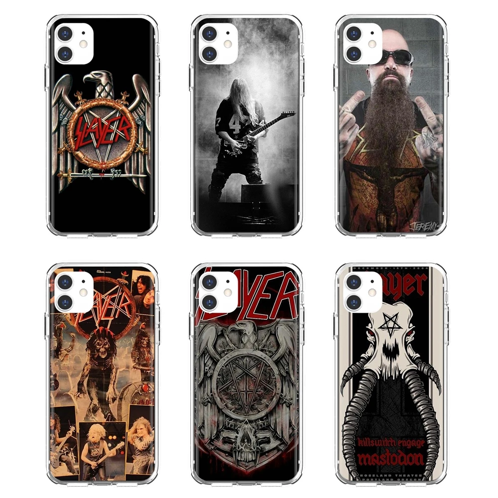 

For Apple iPhone 10 11 12 Pro Mini 4S 5S SE 5C 6 6S 7 8 X XR XS Plus Max 2020 Silicone Case Kerry-King-Guitar-Slayer-band