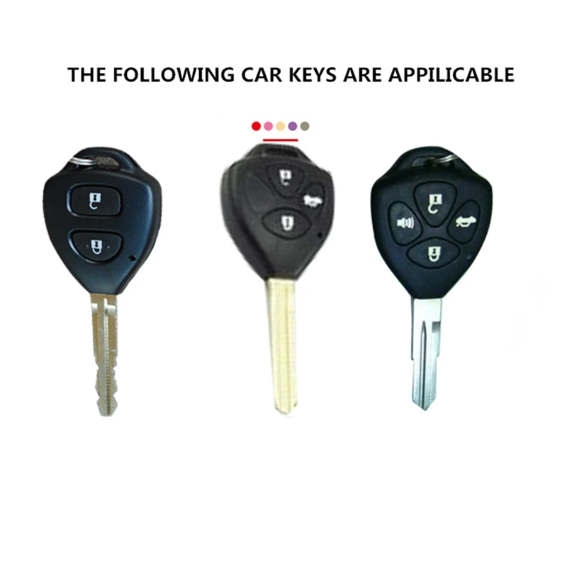 Новинка 2019 чехол для ключей из углеродного волокна с силикагелем Toyota Corolla HiluxYarisRav4