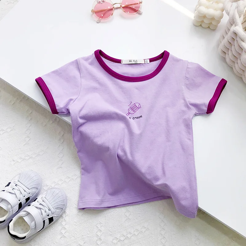 

WLG/футболки для мальчиков и девочек; Детские летние топы с короткими рукавами и рисунком; Детская повседневная универсальная одежда для От 2 ...