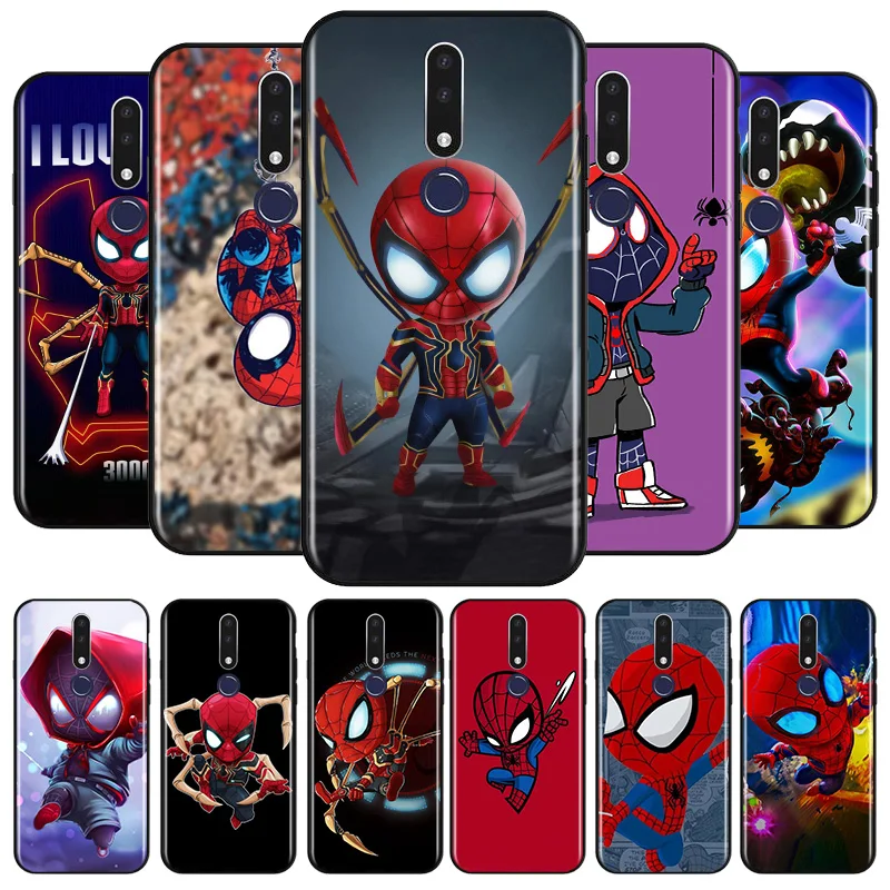 

Marvel Cute Spiderman For OPPO A94 A11 X A9 A12 E A93 A92 A73 A72 A53 S A52 A32 A31 AX7 A7 A5 Pro 2020 Black Phone Case