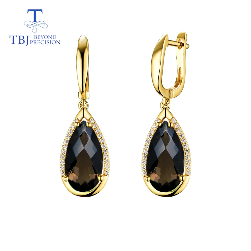 Женские серьги с дымчатым рисунком TBJ ювелирные украшения из драгоценных камней