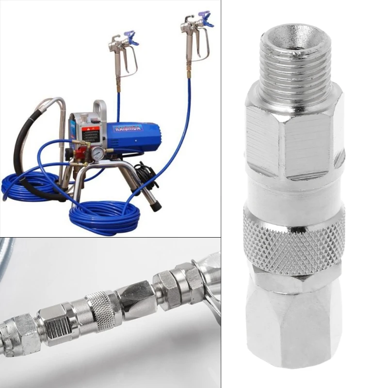 

1/4" Stainless Stell Airless Spray Hose Swivel Joint For Paint Guns Sprayers P9JE