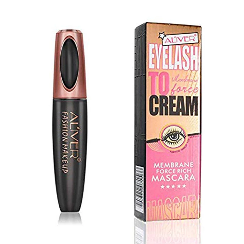 

Aliver 2 Pcs 4D Silk Fiber Eyelash Mascara,Natural Thick Waterproof Thickening and Lengthening Mascara (Straight Brush)