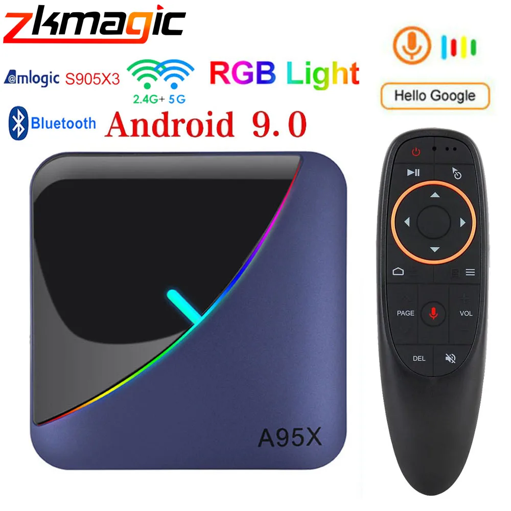 Приставка Смарт ТВ A95X F3 Android 9 0 Amlogic S905X3 2 4 ГГц Bluetooth 2|ТВ-приставки и медиаплееры| |