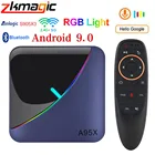 Smart TV приставка A95X F3 с RGB-подсветкой, Android 9,0, Amlogic S905X3, ТВ-приставка с 2,4 ГГц и 5G, Wi-Fi, Bluetooth 4,2, Google Player, 8K, Android TV приставка
