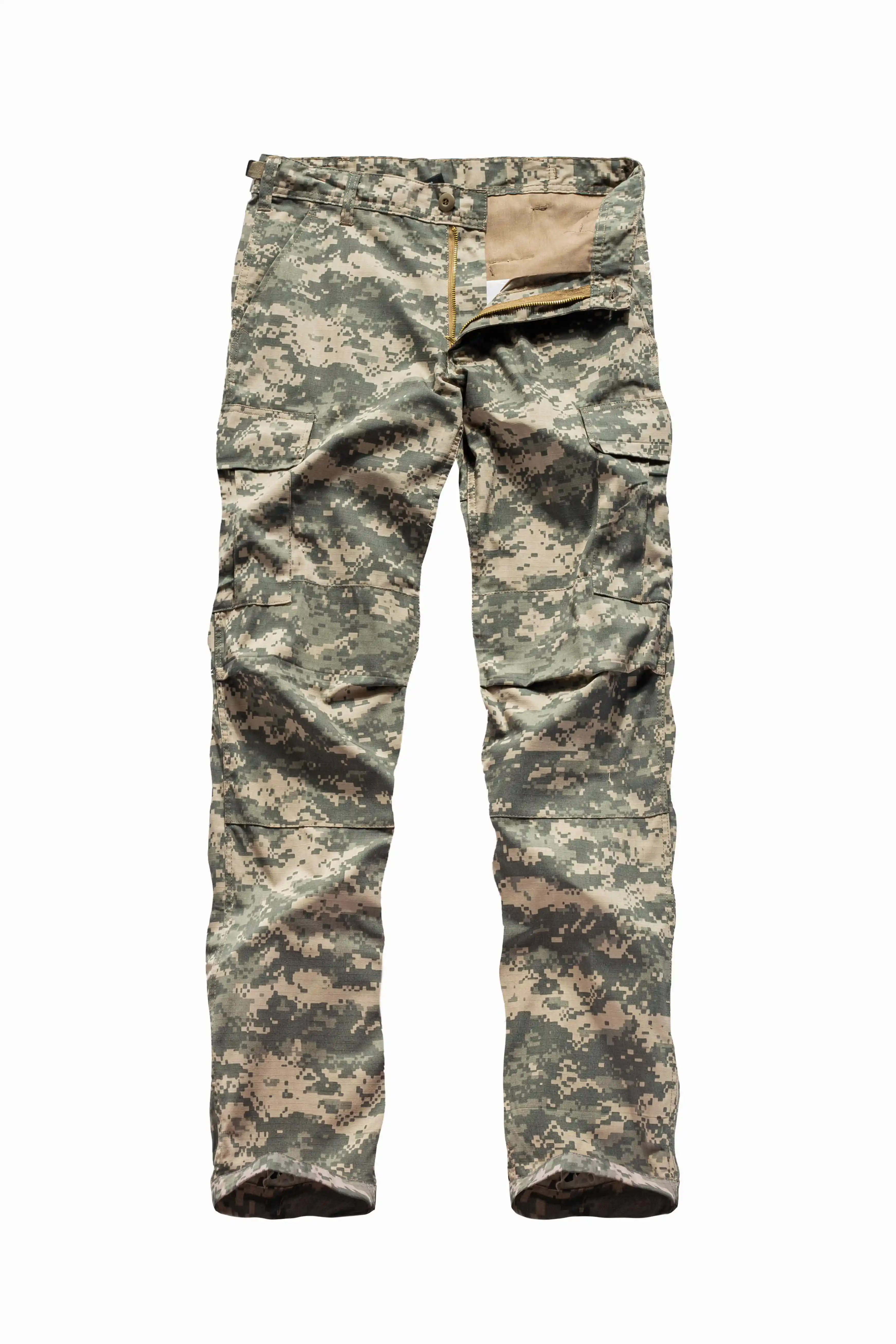 ACU Digital Camo Мужские военные армейские штаны BDU, уличные модные повседневные рабочие охотничьи брюки-карго на молнии - Цвет: ACU Digital Camo