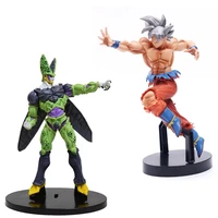 hot japanese anime figure standing cell and shiny hair goku pvc action figure toys dolls boutique ornaments