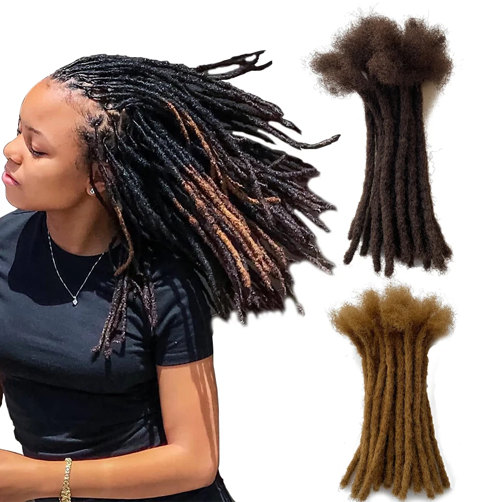 YONNA 100% Human Hair Small Size (0.4cm Width) Dreadlocks Extensions Handmade SOLD 60locs IN A BUNDLE #4 and #27