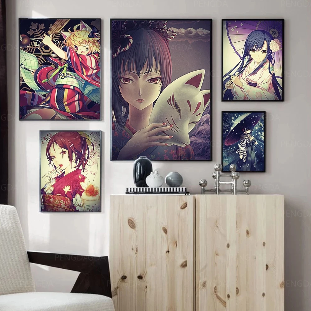 

Home Decoration Canvas Japanese Animation Wall Art Painting Pictures Printing Portrait Modular Artwork Poster For Living Room