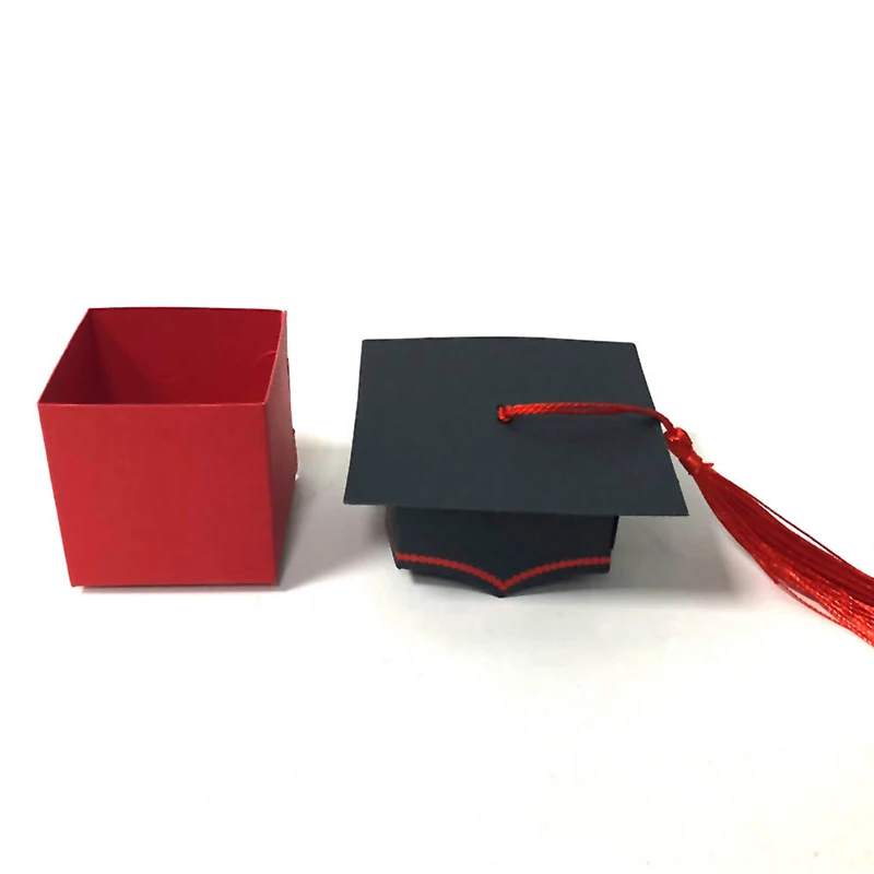 50 шт. бакалавра шляпа Кепки конфетная коробка для Выпускной подарка упаковывая