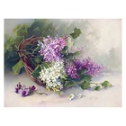 Набор для алмазной вышивки ZOOYA 5D сделай сам, картина с цветами, сиреневые цветы, корзина, мозаика для сада, Набор для вышивки крестиком