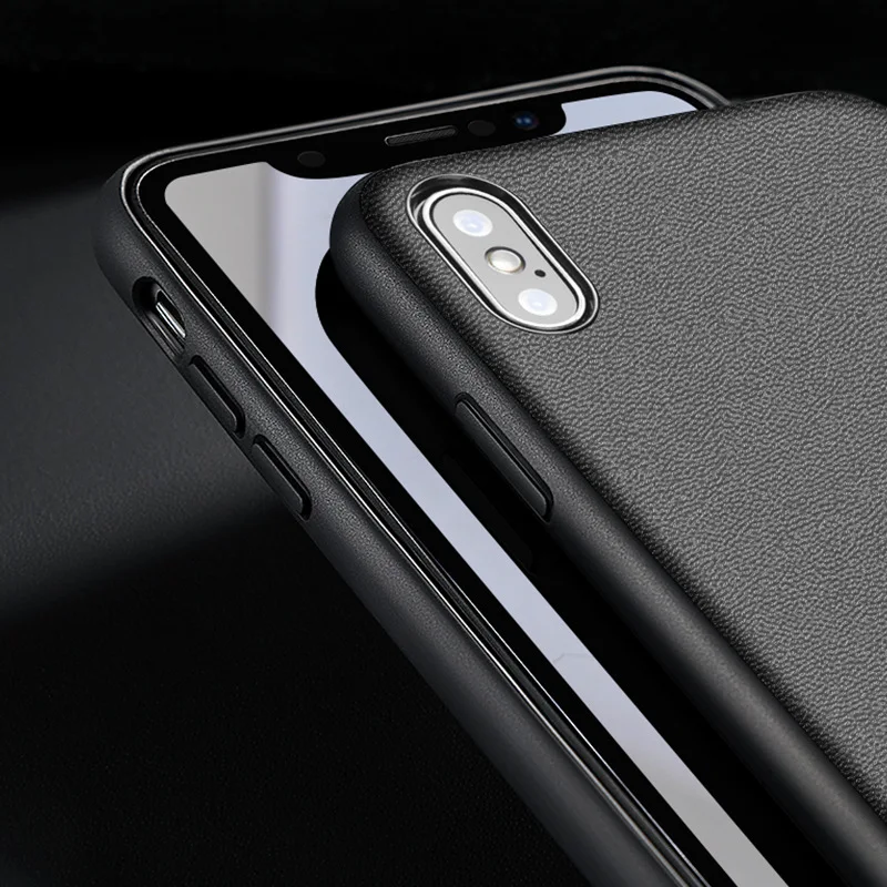 Роскошный чехол для IPhone 11 pro 7 8 Plus X XS Max XR кожаный задняя крышка из чистой кожи