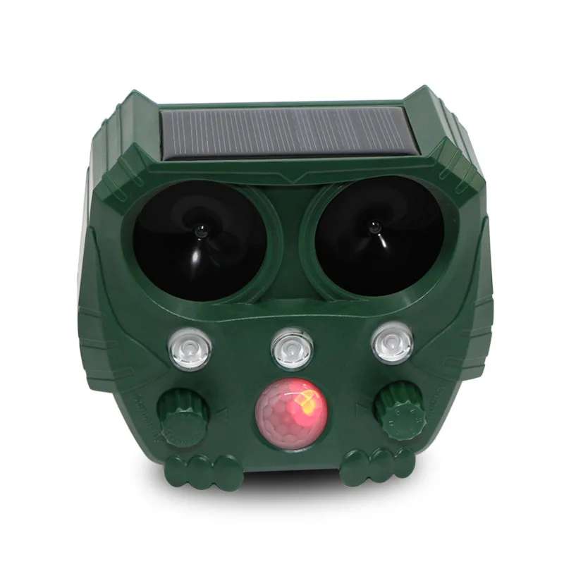 

Ultrasonic Animal Repeller Solar PIR Sensor Flash Light Pest Repellent Mouse Bird Cat Dog Bat Raccoon Rabbit Animal Dispeller