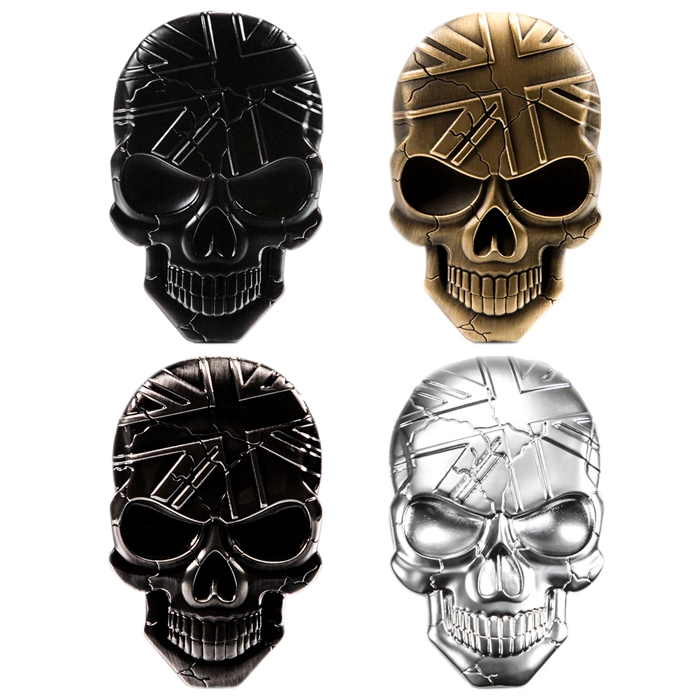 1Pcs 7 x 4.5cm 3D Skull Devil Death Metal Car Sticker Decal Skeleton Emblem Badge | Автомобили и мотоциклы