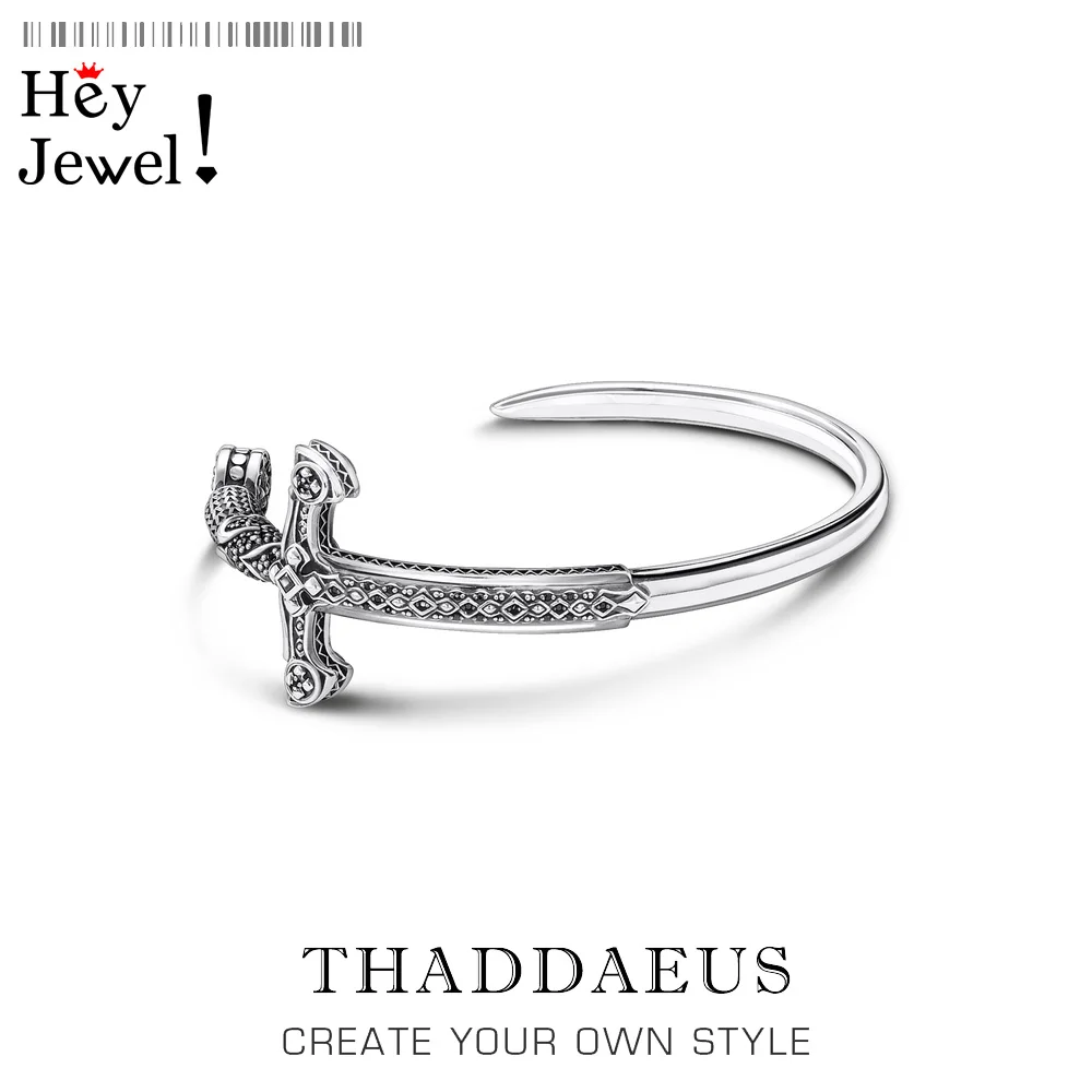 

Bracelet Bangles Sword Fine Jewelry Gift For Women Men,2021 Summer Brand New Vintage Gift In 925 Sterling Silver