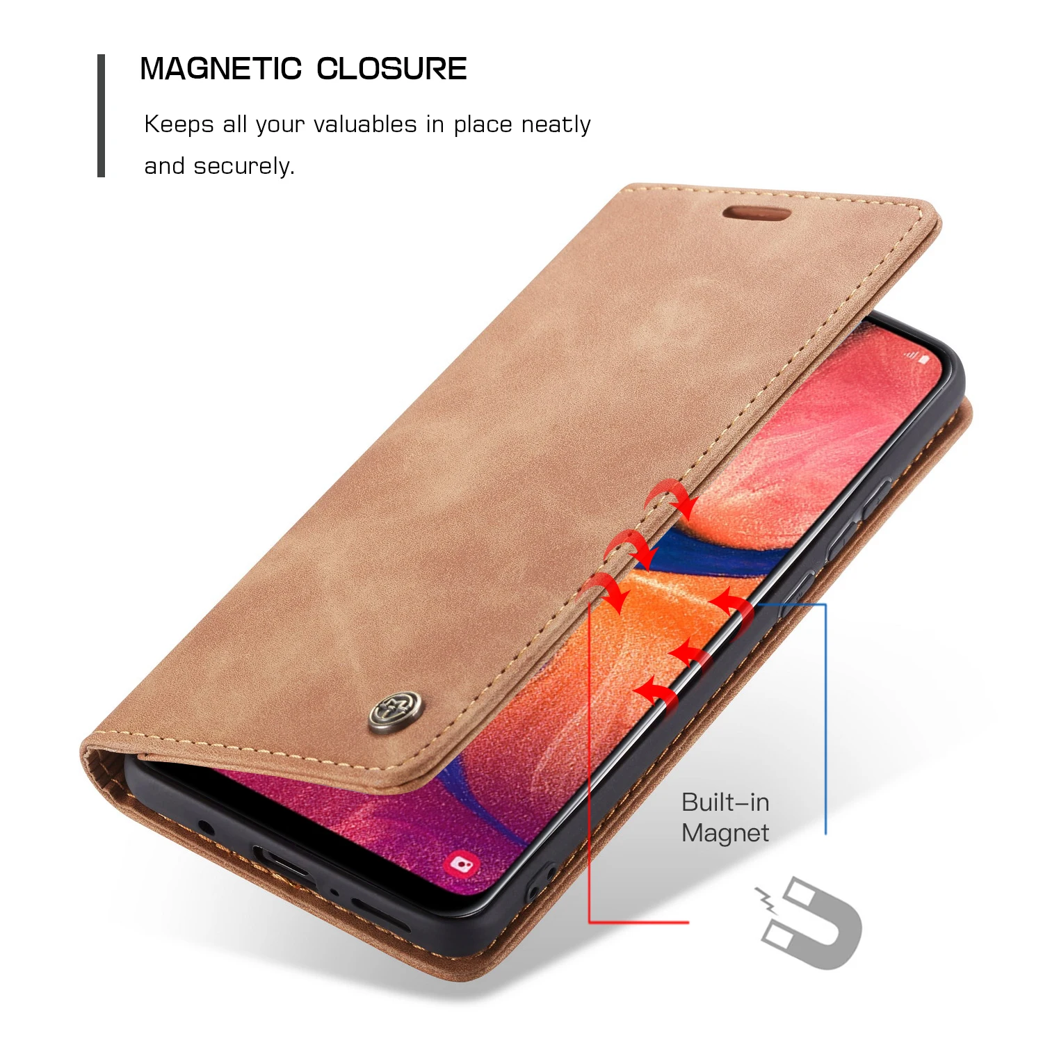 Кожаный чехол MEGSHI с логотипом для Xiaomi7 Redmi Note 8 Pro, магнитный откидной Чехол-кошелек, чехол для телефона, складной чехол-кобура с отделением для карт