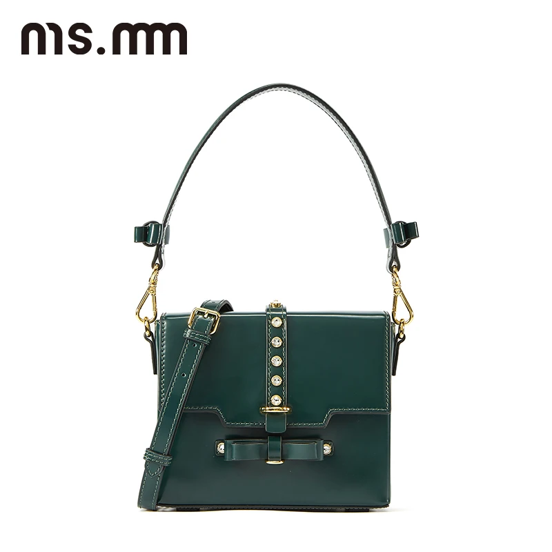 MS. MM винтажная сумка на плечо из натуральной кожи сумки через со стразами для