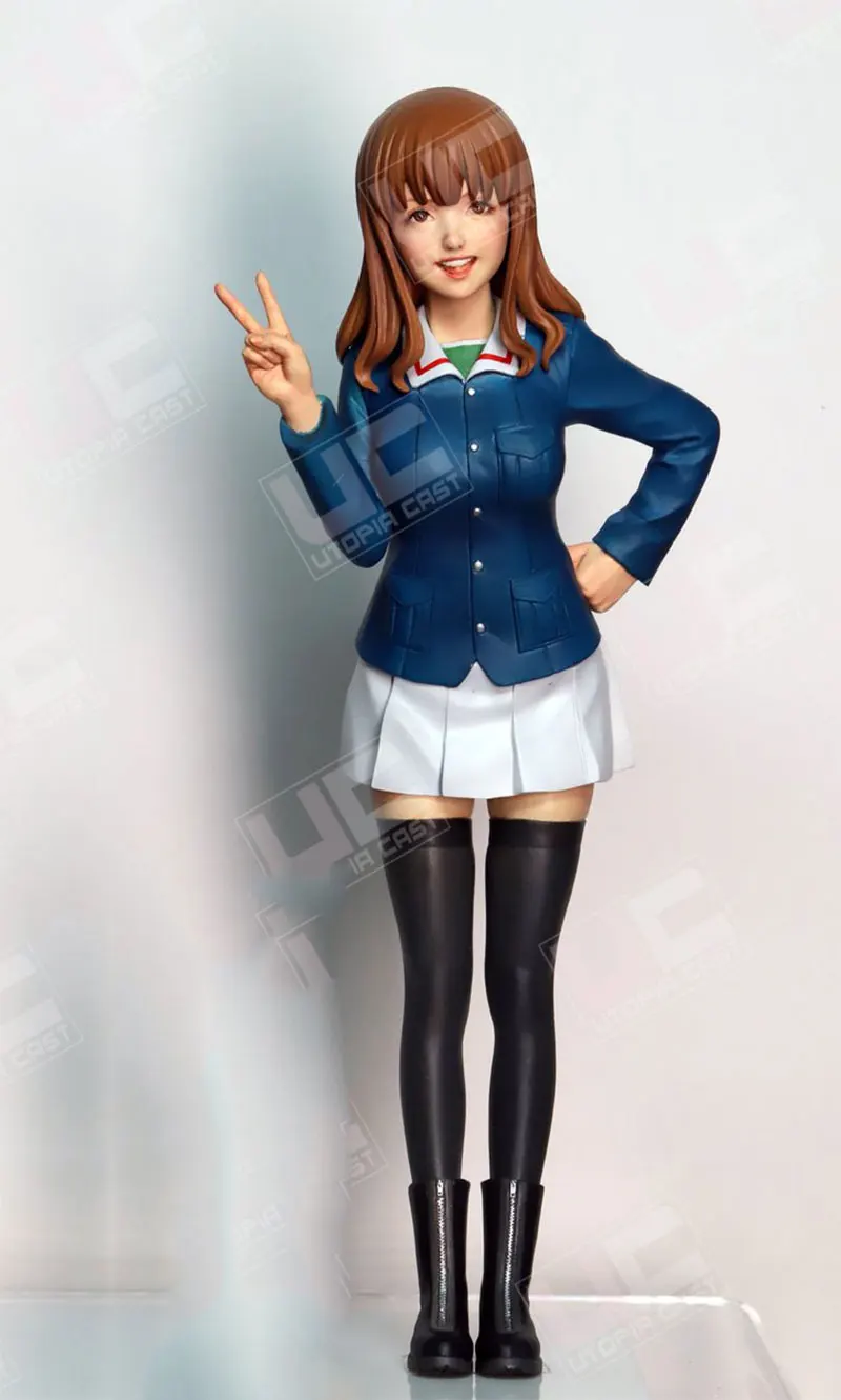 Kawaii аниме 1/35 масштаб колесница Униформа девушка миниатюрное статическое моделирование Неокрашенный DIY сборка Женская фигурная Смола модельные наборы