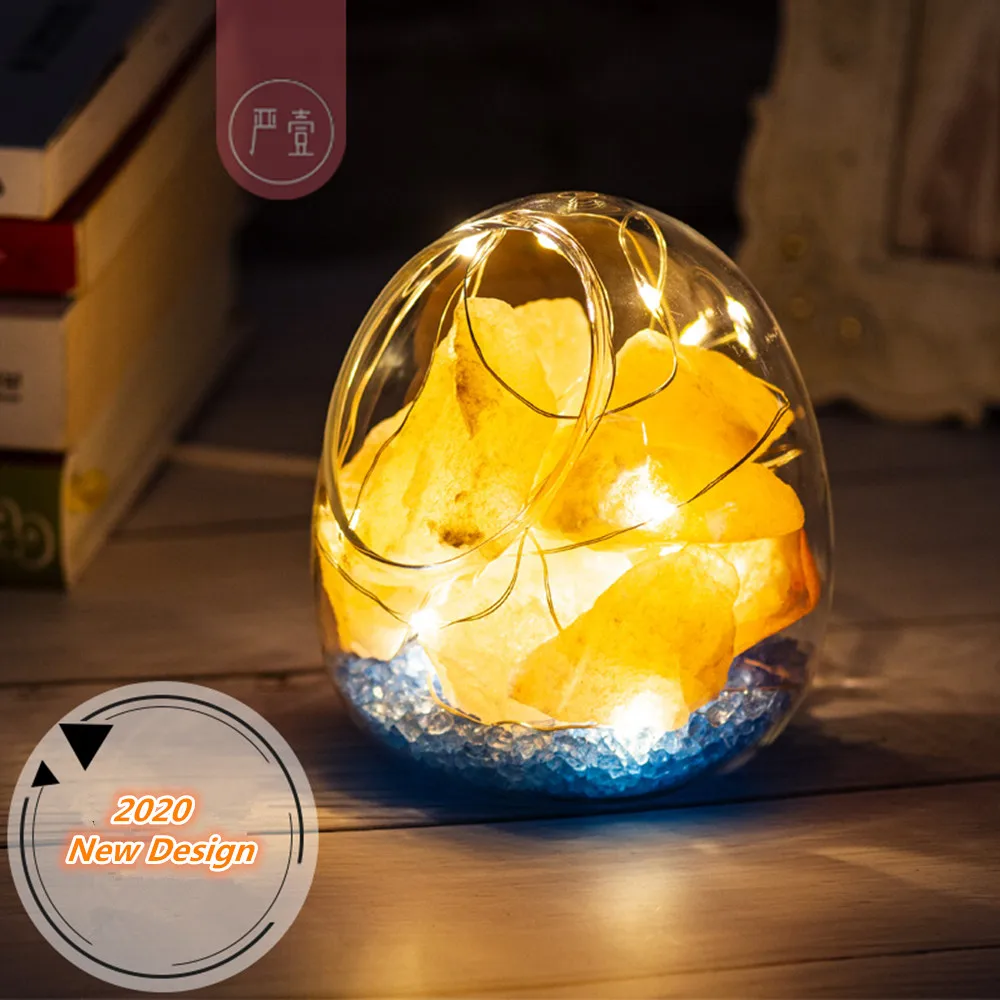 

USB Power Natur Himalaya Kristall Salz Lampe Bunte LED Saiten Luft Reinigung Nacht Licht Weihnachten Geburtstag Geschenk