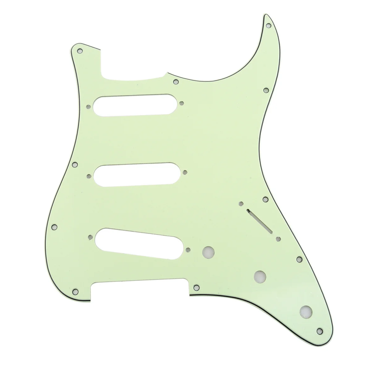 

Musiclily SSS 11 Hole Strat Guitar Pickguard for Fender USA/Mexican Made Standard Stratocaster Style, 3Ply Mint
