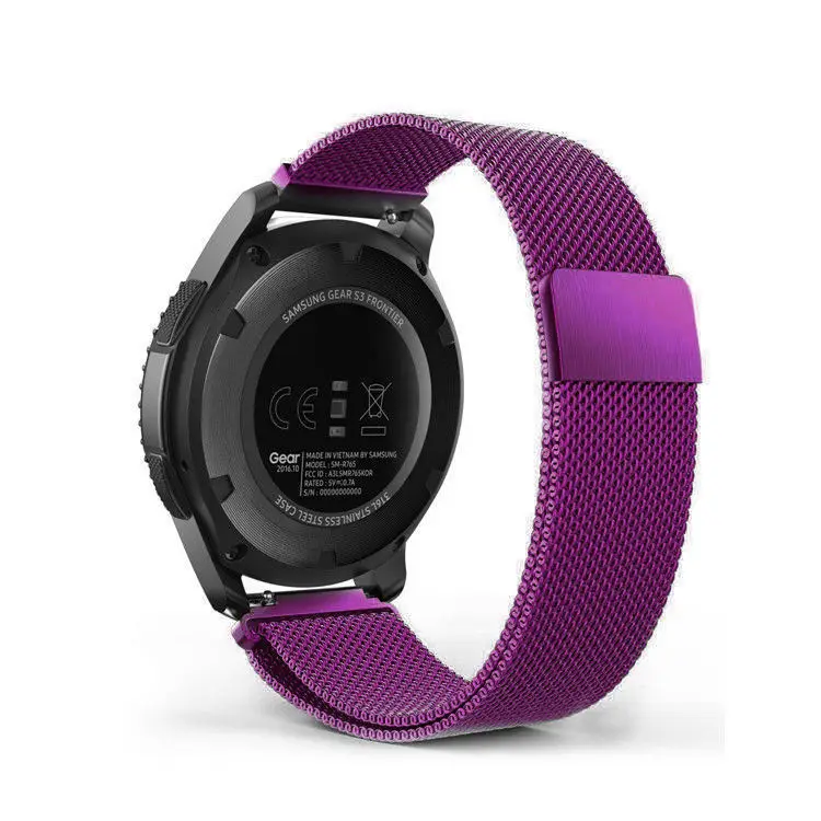 3 purple Ремешок для смарт-часов для samsung Шестерни S3 Frontier/классический ремешок для часов Smartwatch Нержавеющая сталь браслет wrisrt ремень ремешок для часов из нержавеющей стали - Цвет ремешка: 3 purple