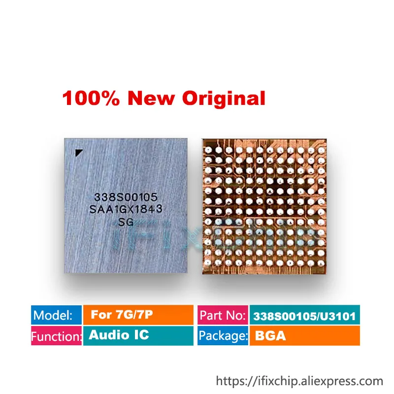 BestChip 5 шт./лот 100% оригинальный новый 338S00105 большой аудио IC для iPhone 7 P Plus кольцевой