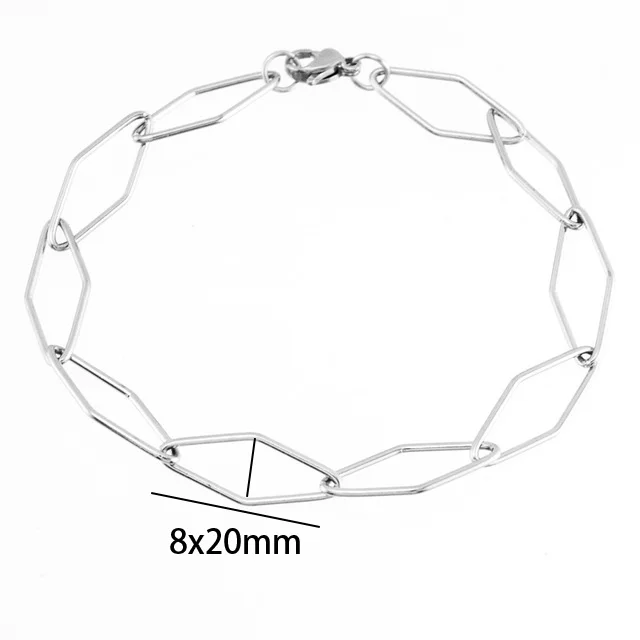 steel Мужской браслет, хорошее качество, нержавеющая сталь, мужской браслет, Мужская кубинская цепочка на руку, мужские браслеты на цепочке, полированный - Metal Color: steel