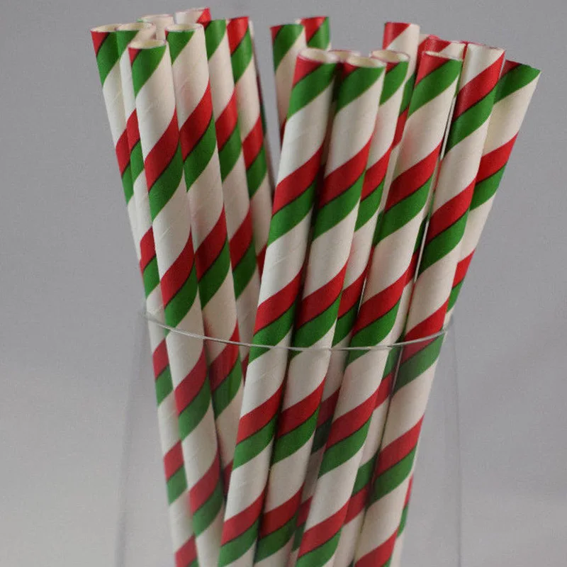 25 шт. бумажные радужные одноразовые трубочки для свадьбы дня рождения вечеринки