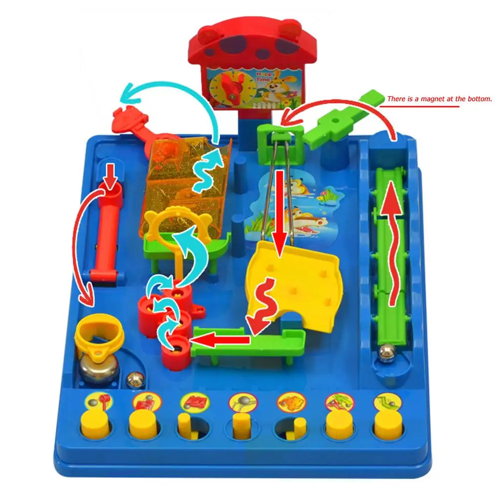

Настольная игрушка-лабиринт Монтессори с интеллектуальными шариками, приключения, игра-головоломка для детей и взрослых, Детские Обучающи...