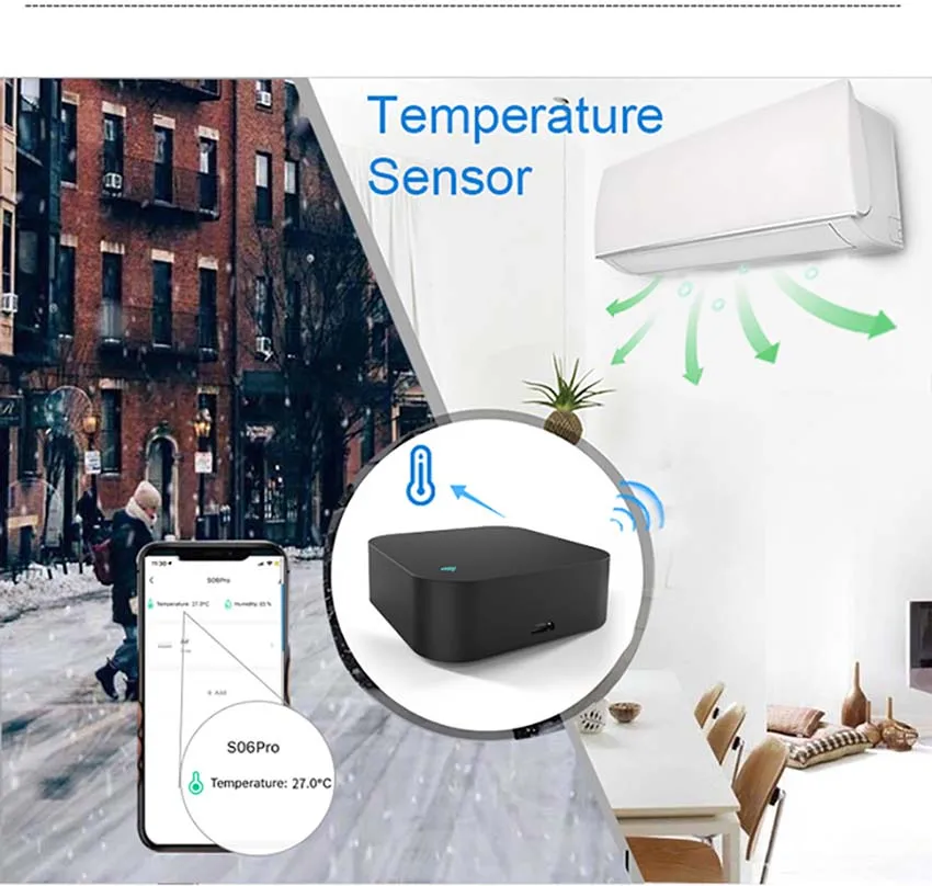 Wi-Fi ИК-пульт дистанционного управления датчик температуры и влажности Tuya