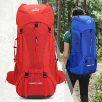 75l camping hiking backpack climbing traveling sightseeing bag outdoor rucksack waterproof nylon backpacks men women
