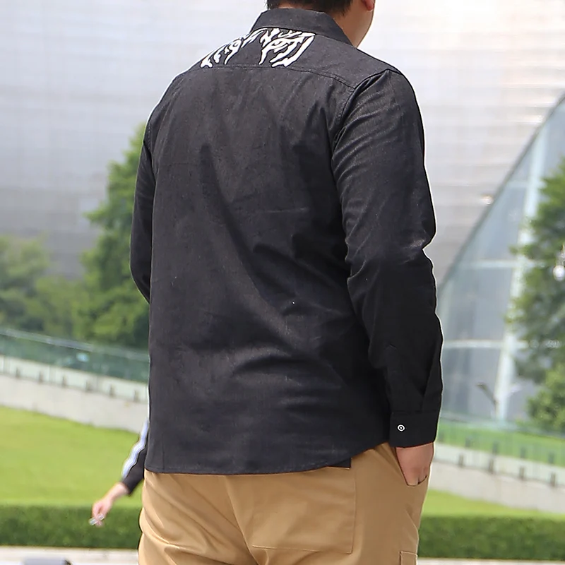 Мужские черные трикотажные рубашки мужская одежда harajuku Японская блузка